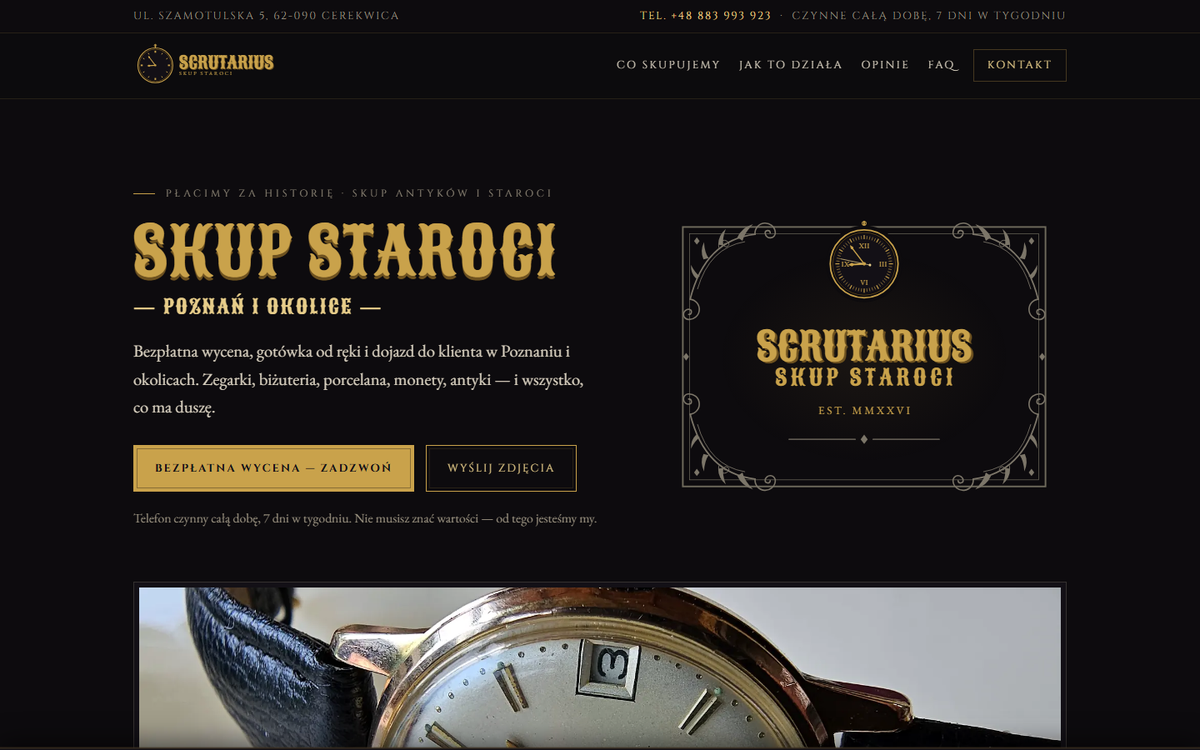 Scrutarius — antiques buyer — Business site